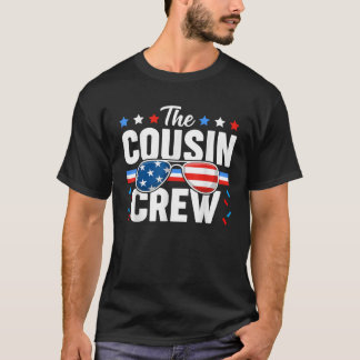 Camiseta Equipe de Primos 4 de Julho Família Patriótica Ame