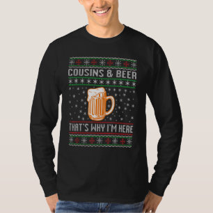 Camiseta Equipe de primos bebendo reunião de família feio N