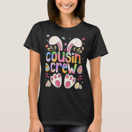 Camiseta Equipe de Primos Bunny Páscoa Família Combinando M