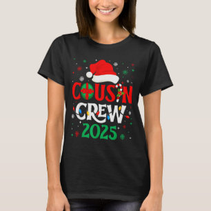 Camiseta Equipe de Primos de Natal 2025 Xmas Roupas Diverti