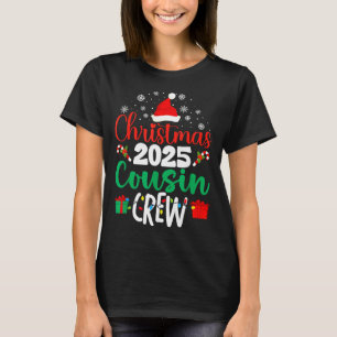 Camiseta Equipe de primos do Natal 2025 Roupas de Natal com