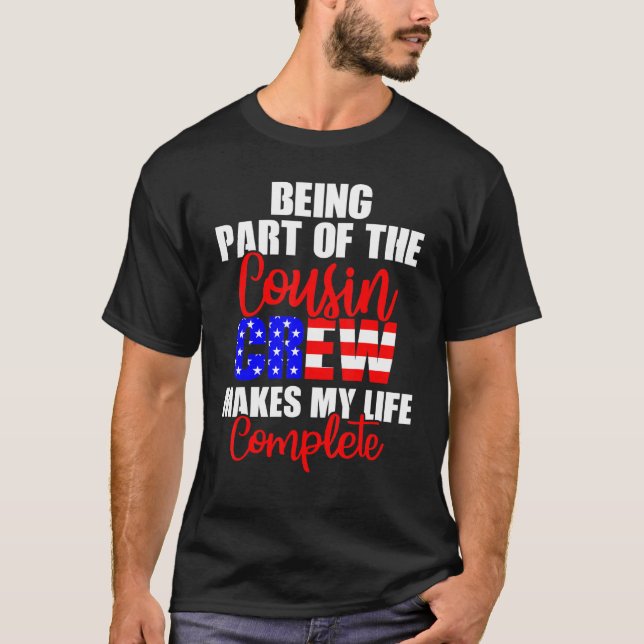 Camiseta Equipe de Primos Esquadrão de Primos 4 de Julho (Frente)