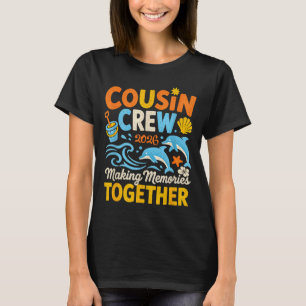 Camiseta Equipe de primos férias de verão de 2026 na praia