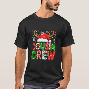 Camiseta Equipe de Primos Natal Papai Noel Rena Colorida Lu