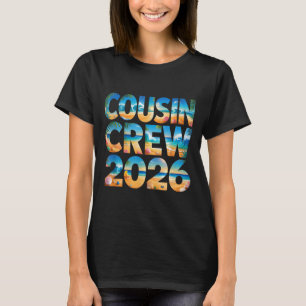 Camiseta Equipe de primos retrô acampamento férias familiar