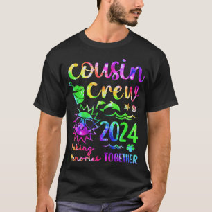 Camiseta Equipe de Primos Tie Dye 2024 Viagem de Verão Prai