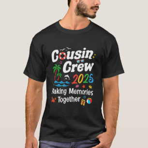 Camiseta Equipe de Primos Viagem de Família para a Praia na