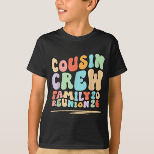 Camiseta Equipe de primos viagem de reunião familiar retrô