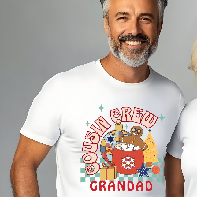 Camiseta Equipe de primos Vovô Natal primos combinando (Criador carregado)