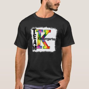 Camiseta Equipe de professora e aluno descolorida jardim de