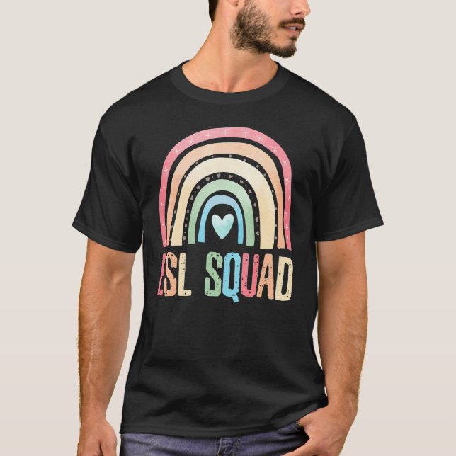 Camiseta Equipe De Professores Da Esl Squad De Volta À Esco (Frente)