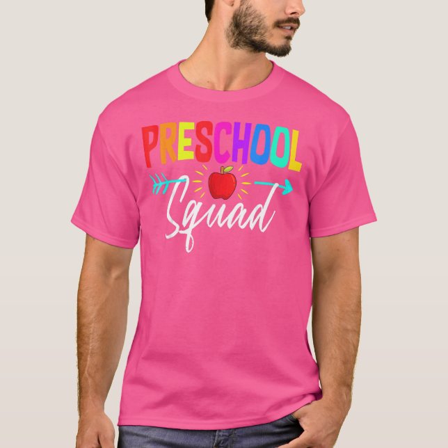 Camiseta Equipe De Professores Da Praça Pré-Escolar De Volt (Frente)
