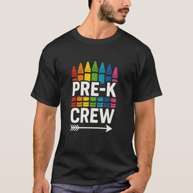 Camiseta Equipe de professores da pré-equipe Olá De volta à (Frente)