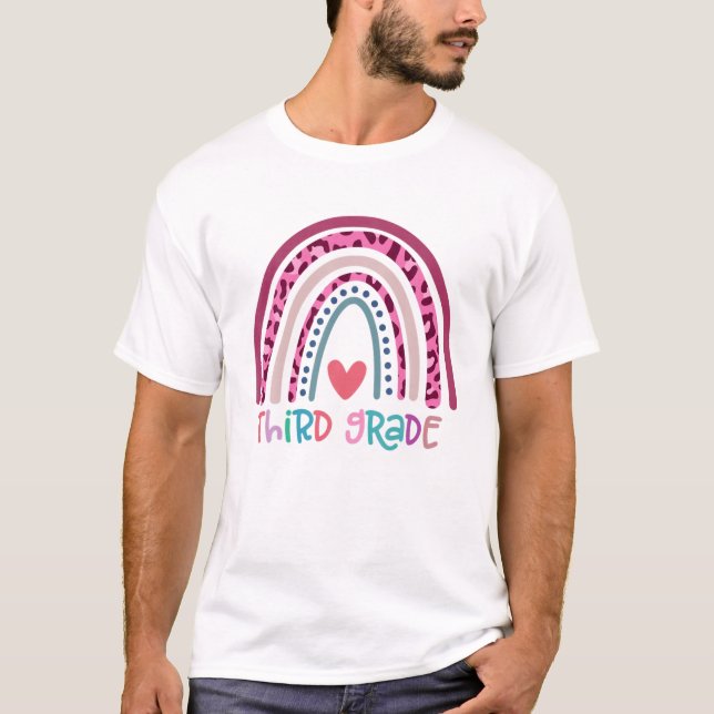 Camiseta Equipe De Professores Da Rainbow Leopard Girls 3Rd (Frente)
