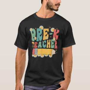 Camiseta Equipe De Professores De Groovy Pre K De Volta À E