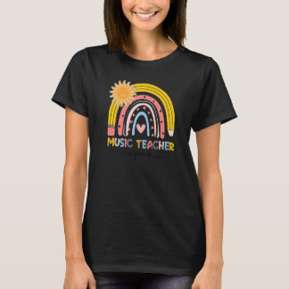 Camiseta Equipe de Professores de Música Arco-Íris Boho Pri