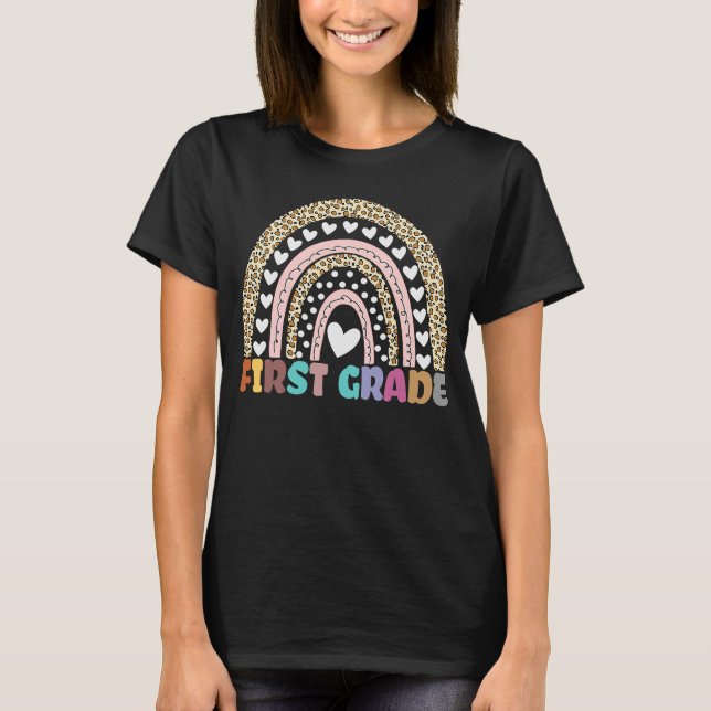 Camiseta Equipe de Professores do 1º ano do Rainbow leopard (Frente)