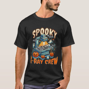 Camiseta Equipe de Raio-X Assustador Esqueleto Fantasma Hal