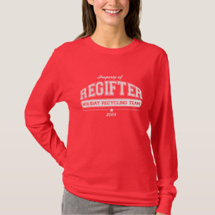 Camiseta Equipe de Reciclagem de Férias da Varsity REGIFTER