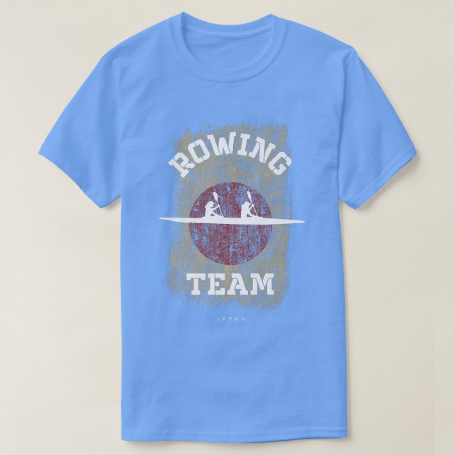 Camiseta Equipe de Remadores do Japão Remando Rapariga de O (Frente do Design)