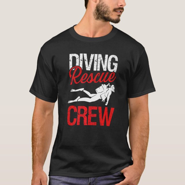 Camiseta Equipe de Resgate de Mergulho Resgate Profissional (Frente)