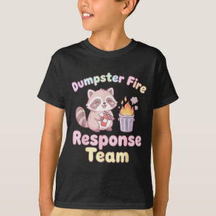 Camiseta Equipe de Resposta ao Incêndio no Lixo Guaxinim Ka
