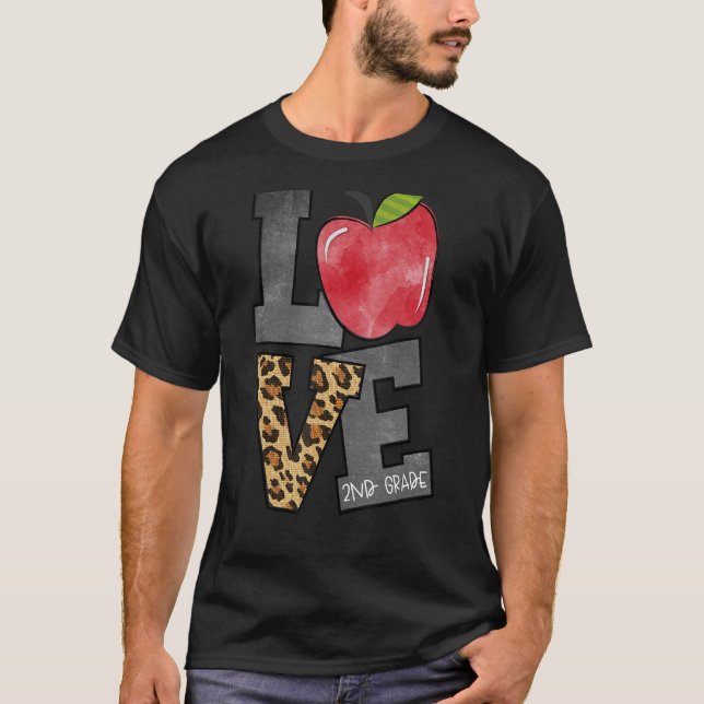 Camiseta Equipe de segundo de Amar Leopardo da Maçã Bela Fo (Frente)