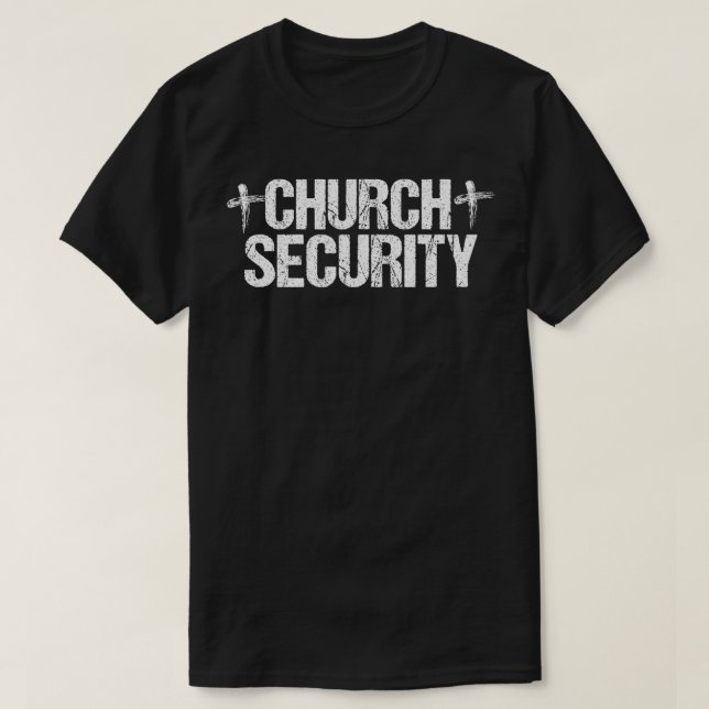 Camiseta Equipe De Segurança Da Igreja Para Jesus Presente  (Frente do Design)
