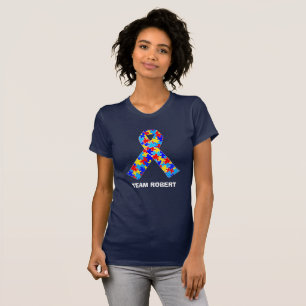 Camiseta Equipe de Sensibilização do Autismo Personalizad