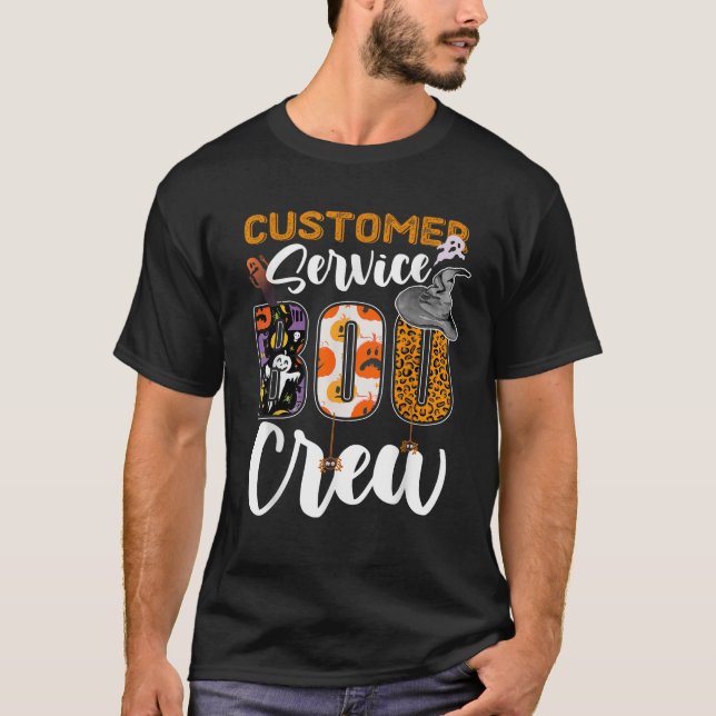 Camiseta Equipe de Serviço ao Cliente Boo no Halloween Corr (Frente)