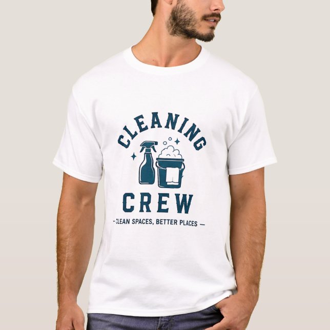 Camiseta 🧽 Equipe de Serviço Profissional de Limpeza 🧽 (Frente)