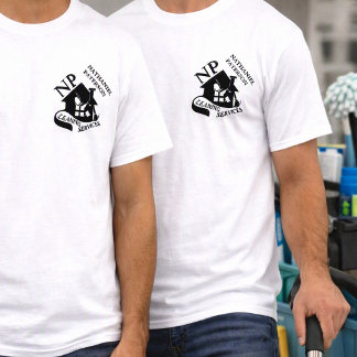Camiseta Equipe de Serviços de Limpeza de Monograma Minimal