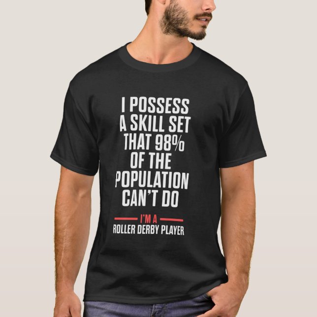 Camiseta Equipe de Skill Set Skill Set do Roller Derby Play (Frente)