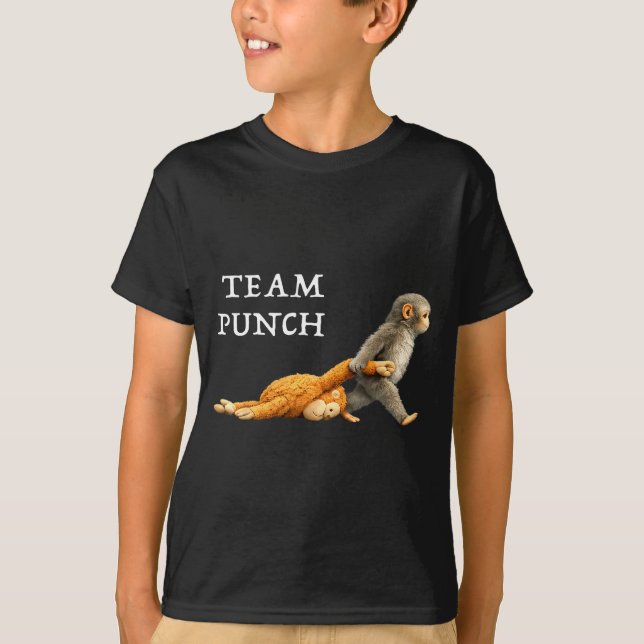 Camiseta Equipe de soco de macaco bebê dá um soco  (Frente)
