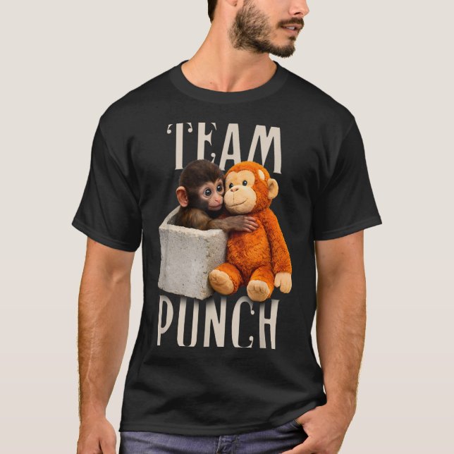 Camiseta Equipe de soco de macaco bebê dá um soco  (Frente)