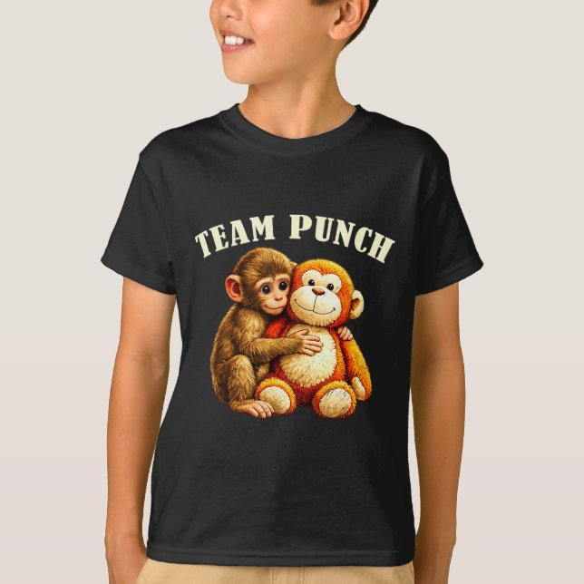 Camiseta equipe de soco de macaco bebê soco  (Frente)