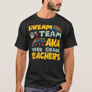 Camiseta Equipe de Sonho AKA Lápis Arco-Íris Coloridos de T
