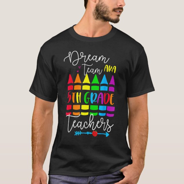 Camiseta Equipe De Sonho Com 5 De Professores Do Quinto Ano (Frente)
