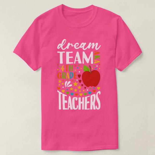 Camiseta Equipe de Sonhos AKA 4º ano Professores de volta à (Frente do Design)