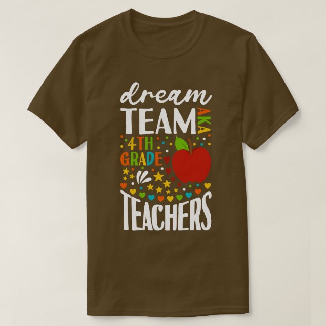 Camiseta Equipe de Sonhos AKA 4º ano Professores de volta à (Frente do Design)