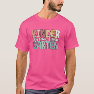 Camiseta Equipe De Sonhos Do Jardim De Infância Primeiro Di