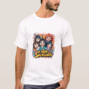 Camiseta Equipe de Sorriso Anime: Grupo de Personagens Chib