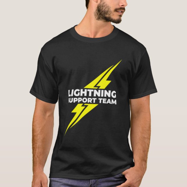 Camiseta Equipe De Suporte Para Relâmpagos Para Todos (Frente)