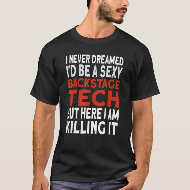 Camiseta Equipe de Teatro de Tecnologia Eu seria uma técnic (Frente)