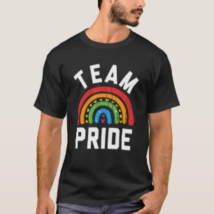 Camiseta Equipe de Tee do Coração Arco-Íris Orgulho gay do 