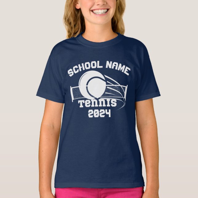 Camiseta Equipe de tênis desportivo de escolas personalizad (Frente)