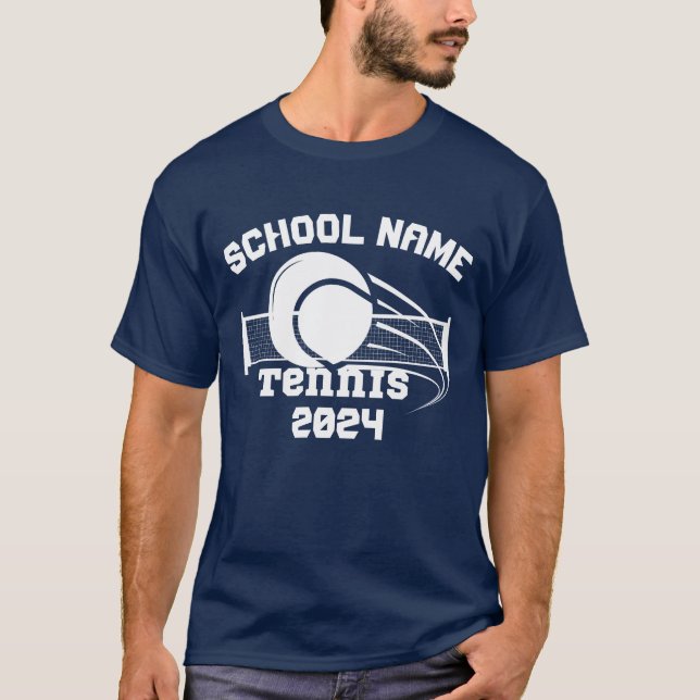 Camiseta Equipe de tênis desportivo de escolas personalizad (Frente)