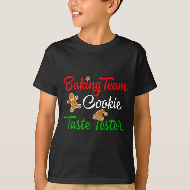 Camiseta Equipe de teste de sabor de biscoito engraçado de  (Frente)