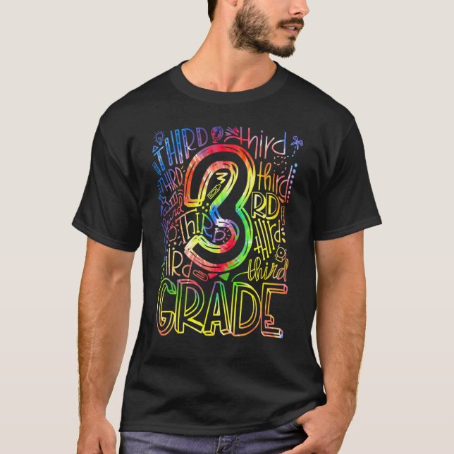 Camiseta Equipe De Tie Dye Professora De Volta À Escola De  (Frente)