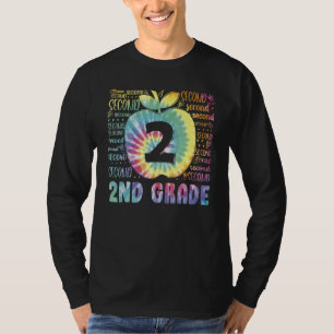 Camiseta Equipe de tipografia do 2º ano Tie Dye Chá da segu